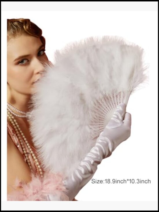 Vintage Flapper Feather Headband 1920s Gatsby Roaring 20s Accessory Set